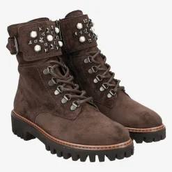 Detail lace up ankle boot