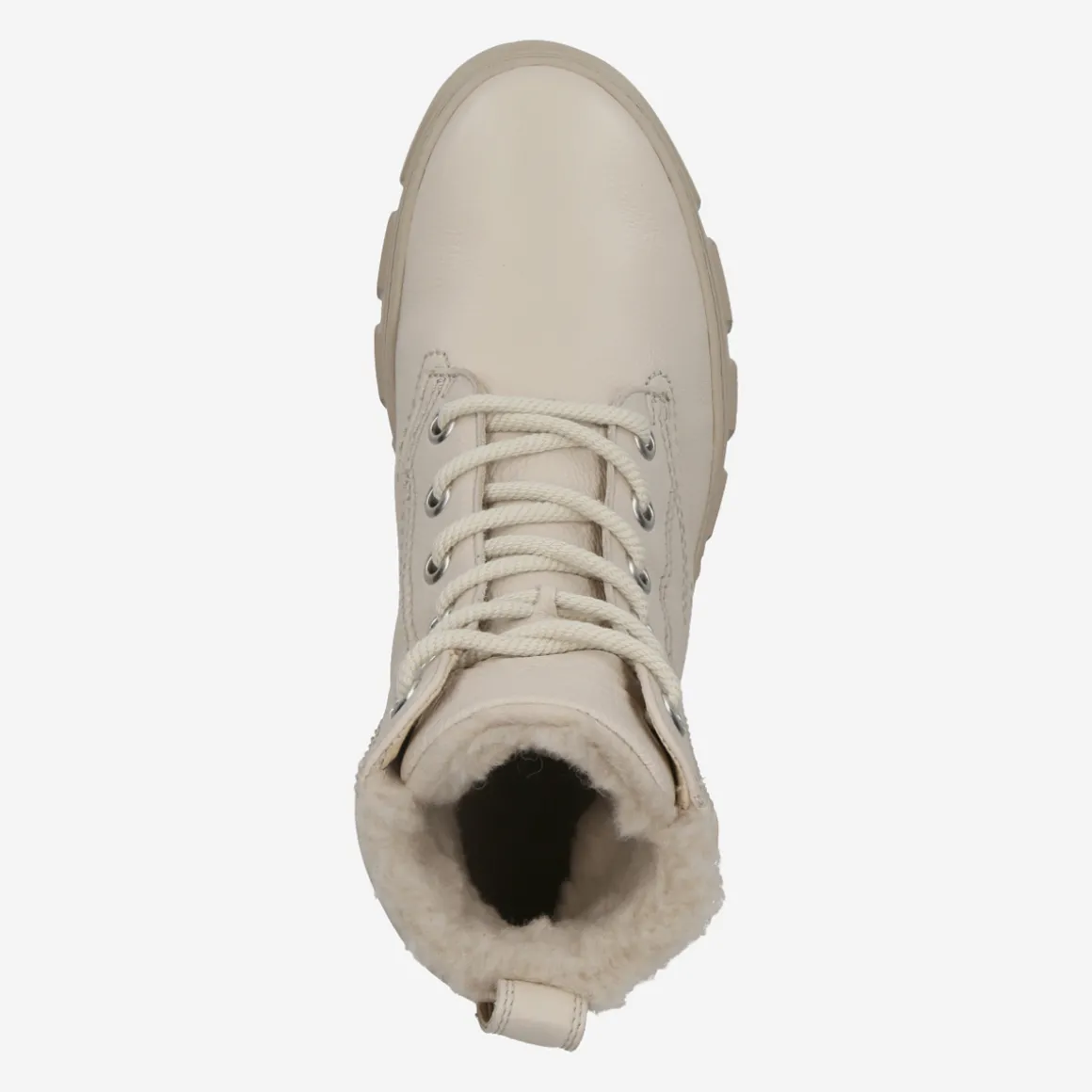 Lace up bootie with merino warm lining