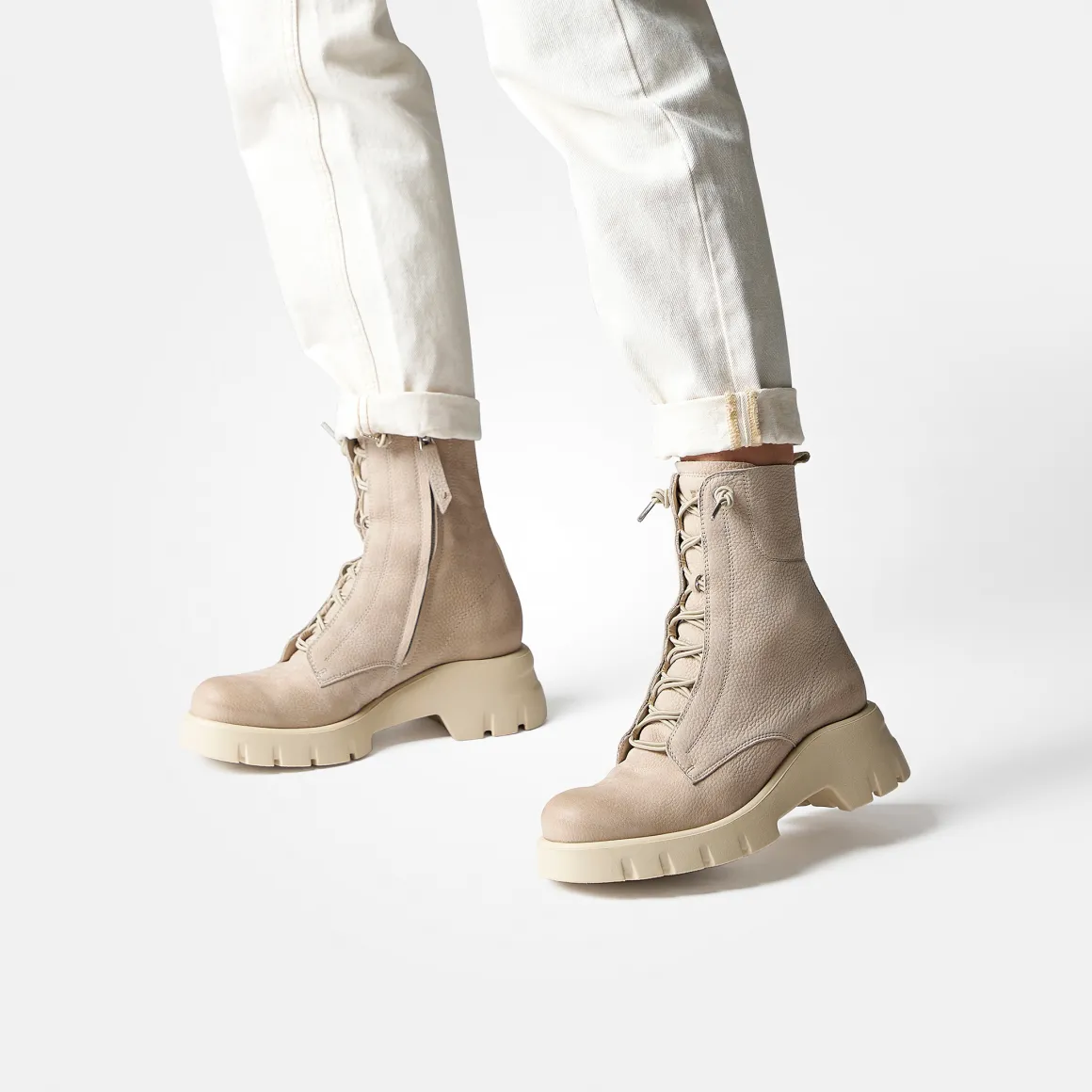 Lace-up ankle boot